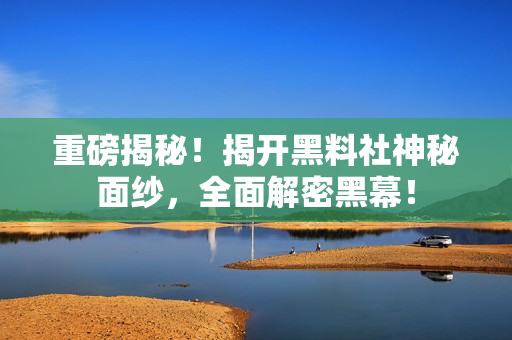 重磅揭秘！揭开黑料社神秘面纱，全面解密黑幕！