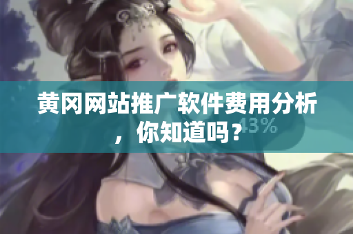 黄冈网站推广软件费用分析，你知道吗？