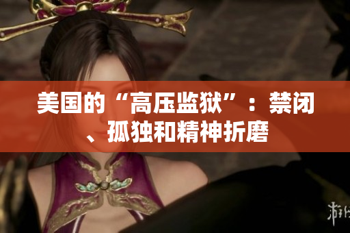 美国的“高压监狱”：禁闭、孤独和精神折磨